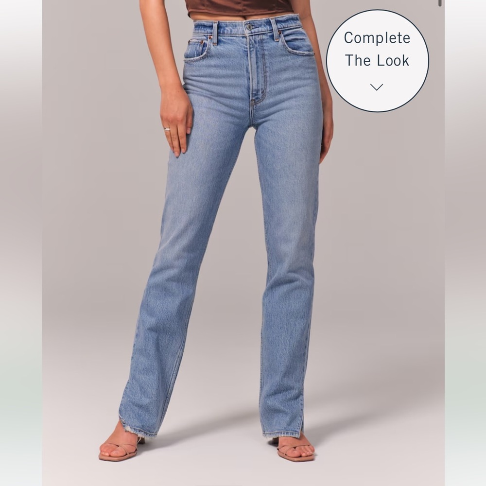 Abercrombie High Rise Curve Love with slits